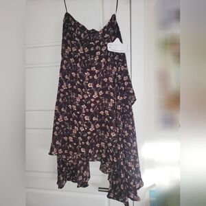 Floral Asymmetrical Skirt